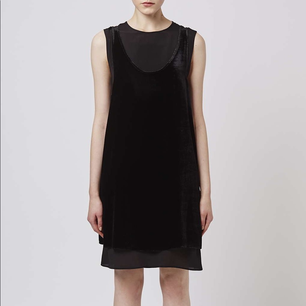 NWOT TopShop Boutique Velvet Overlay Dress